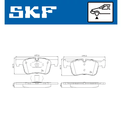 Sada brzdových platničiek kotúčovej brzdy VKBP 80122 /SKF/ - obr. 5
