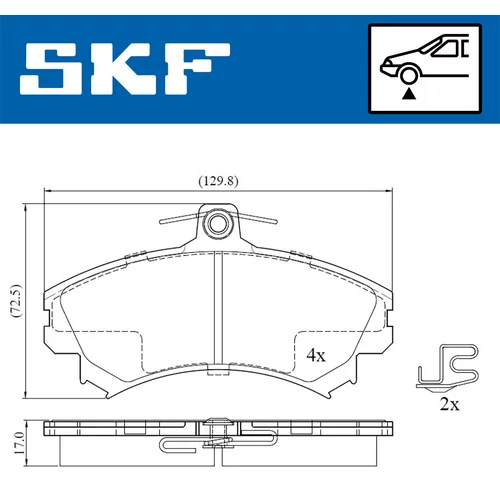 Sada brzdových platničiek kotúčovej brzdy VKBP 80193 A /SKF/ - obr. 1