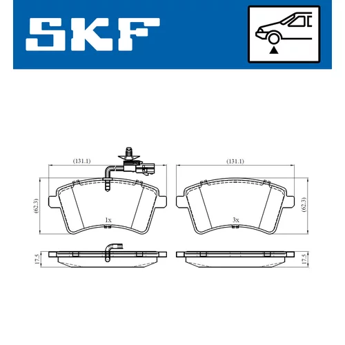 Sada brzdových platničiek kotúčovej brzdy VKBP 80326 E /SKF/ - obr. 1