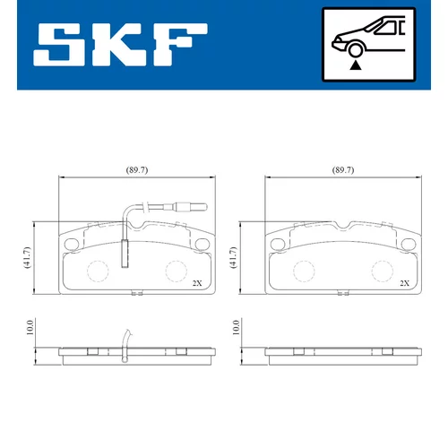 Sada brzdových platničiek kotúčovej brzdy VKBP 80918 E /SKF/ - obr. 1