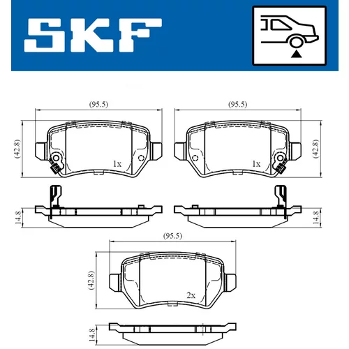 Sada brzdových platničiek kotúčovej brzdy VKBP 90032 A /SKF/ - obr. 5