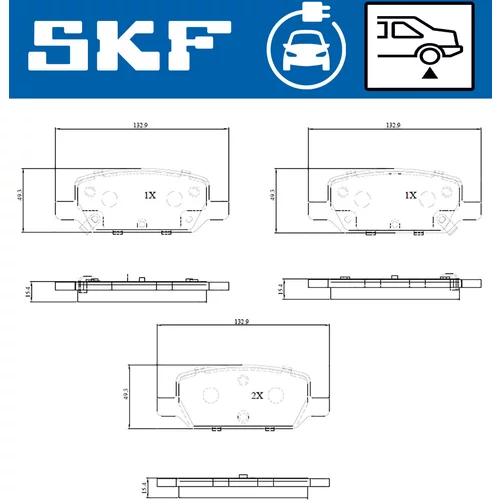 Sada brzdových platničiek kotúčovej brzdy VKBP 95013 EV /SKF/ - obr. 1