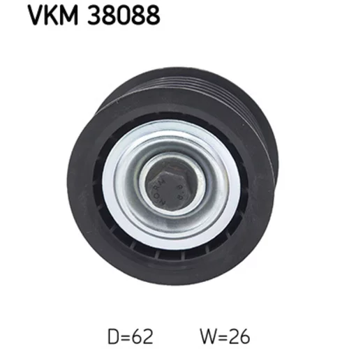 Vratná/vodiaca kladka rebrovaného klinového remeňa VKM 38088 /SKF/ - obr. 1