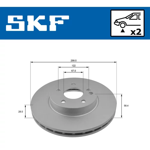 Brzdový kotúč VKBD 80052 V2 /SKF/ - obr. 1