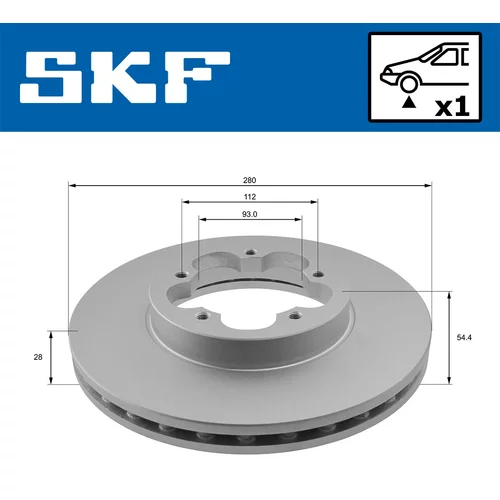 Brzdový kotúč VKBD 80066 V1 /SKF/ - obr. 1