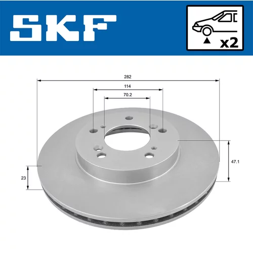 Brzdový kotúč VKBD 80429 V2 /SKF/ - obr. 1