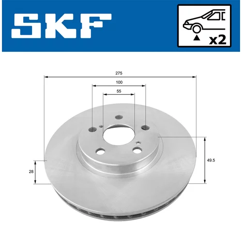 Brzdový kotúč VKBD 80774 V2 /SKF/ - obr. 1