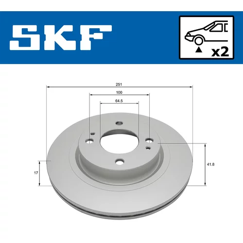 Brzdový kotúč VKBD 81167 V2 /SKF/ - obr. 1