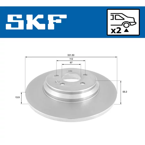 Brzdový kotúč VKBD 90427 S1 /SKF/ - obr. 1