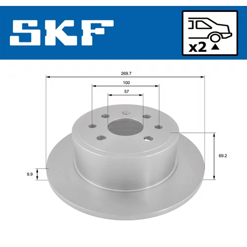 Brzdový kotúč VKBD 91020 S2 /SKF/ - obr. 1
