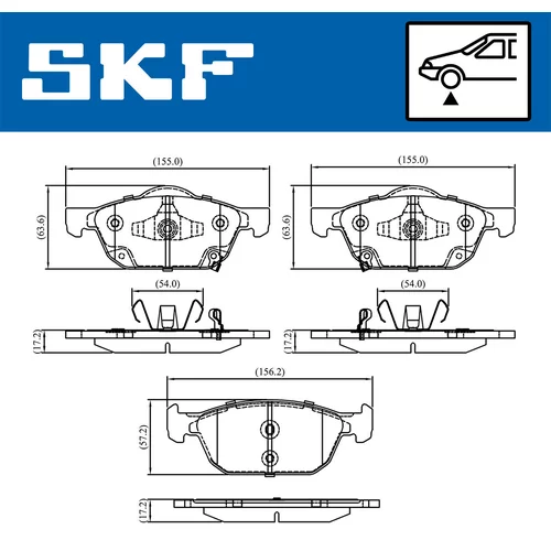 Sada brzdových platničiek kotúčovej brzdy VKBP 80320 A /SKF/ - obr. 1