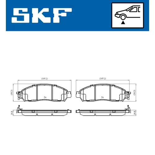 Sada brzdových platničiek kotúčovej brzdy VKBP 80339 /SKF/ - obr. 1