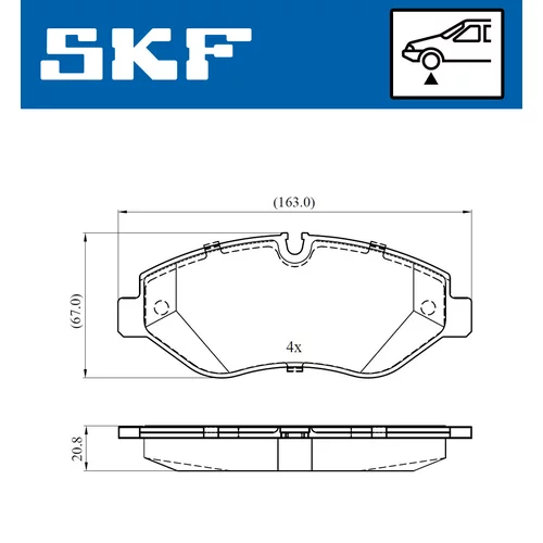 Sada brzdových platničiek kotúčovej brzdy VKBP 80633 E /SKF/ - obr. 1