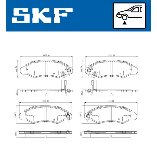 Sada brzdových platničiek kotúčovej brzdy VKBP 80901 A /SKF/ - obr. 1