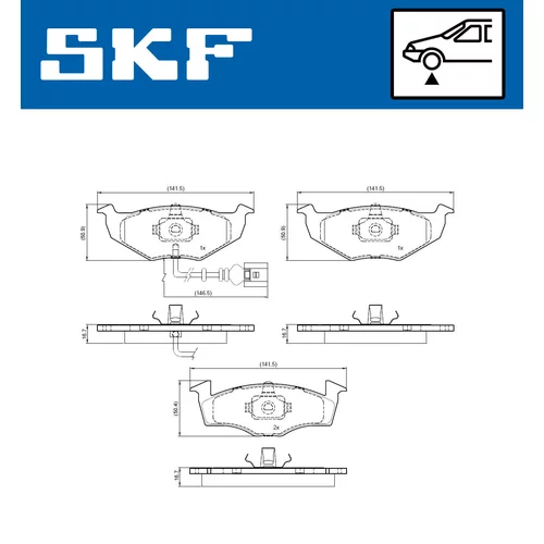Sada brzdových platničiek kotúčovej brzdy VKBP 81062 E /SKF/ - obr. 1