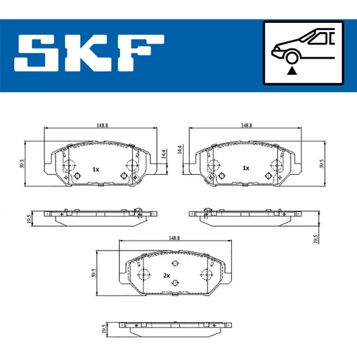 Sada brzdových platničiek kotúčovej brzdy VKBP 81364 A /SKF/ - obr. 1