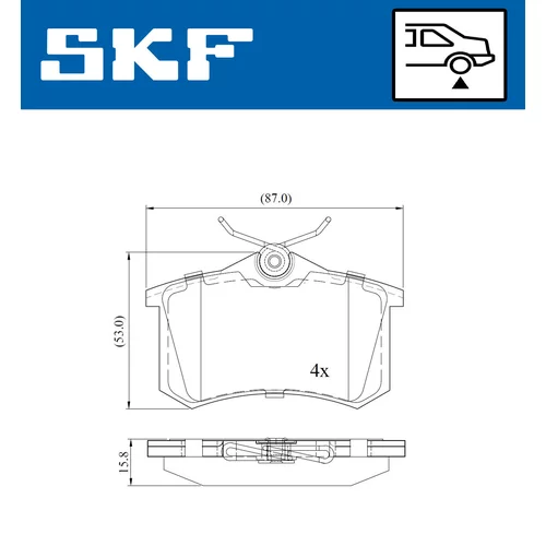 Sada brzdových platničiek kotúčovej brzdy VKBP 90047 /SKF/ - obr. 1