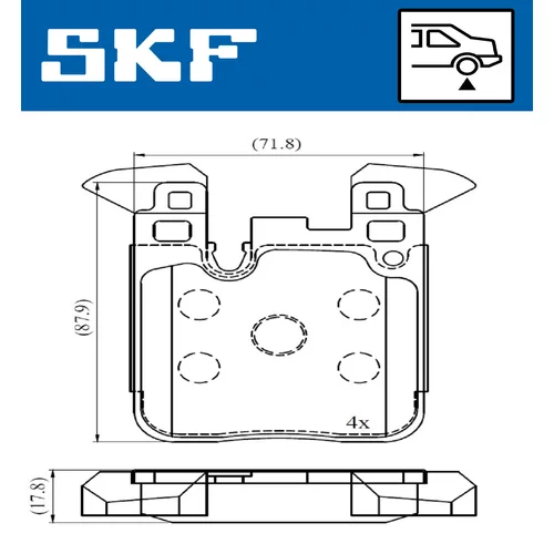 Sada brzdových platničiek kotúčovej brzdy VKBP 90554 /SKF/ - obr. 1