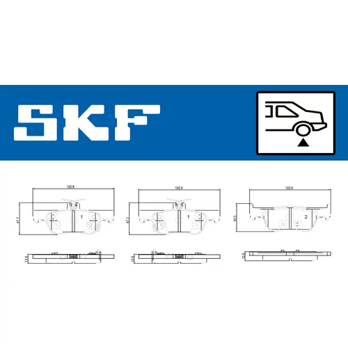 Sada brzdových platničiek kotúčovej brzdy VKBP 91349 A /SKF/ - obr. 1