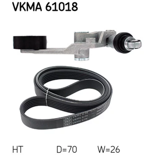 Ozubený klinový remeň - Sada VKMA 61018 /SKF/ - obr. 2