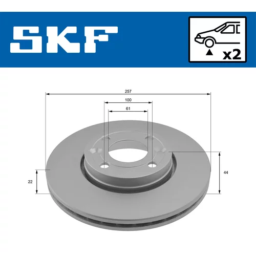 Brzdový kotúč VKBD 80013 V2 /SKF/ - obr. 1