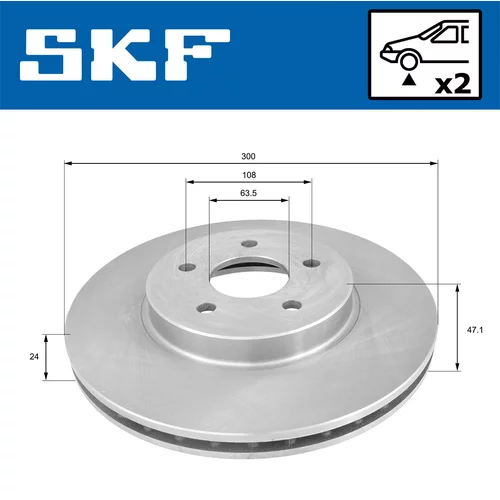 Brzdový kotúč VKBD 80015 V2 /SKF/ - obr. 1