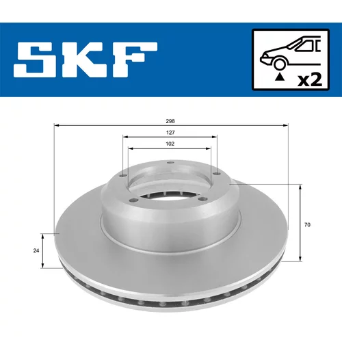 Brzdový kotúč VKBD 80504 V1 /SKF/ - obr. 1