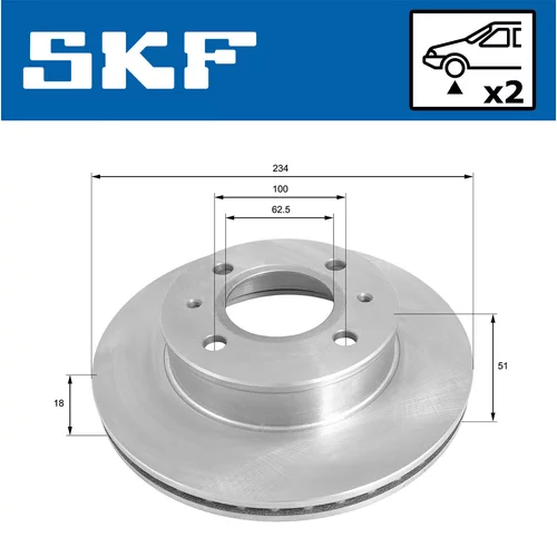 Brzdový kotúč VKBD 80622 V2 /SKF/ - obr. 1