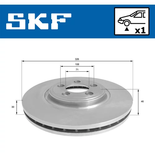Brzdový kotúč VKBD 81093 V1 /SKF/ - obr. 1