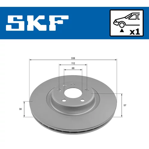 Brzdový kotúč VKBD 81338 V1 /SKF/ - obr. 1
