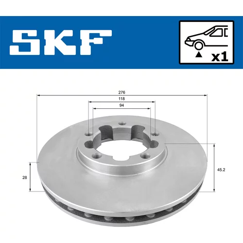 Brzdový kotúč SKF VKBD 81347 V1