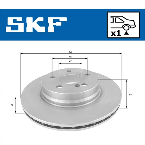 Brzdový kotúč VKBD 90204 V1 /SKF/ - obr. 1