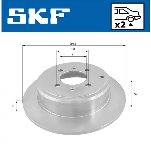 Brzdový kotúč VKBD 90238 S2 /SKF/ - obr. 1