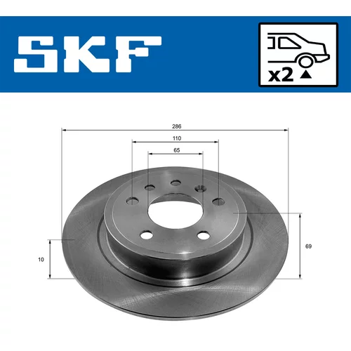 Brzdový kotúč VKBD 90525 S2 /SKF/ - obr. 1
