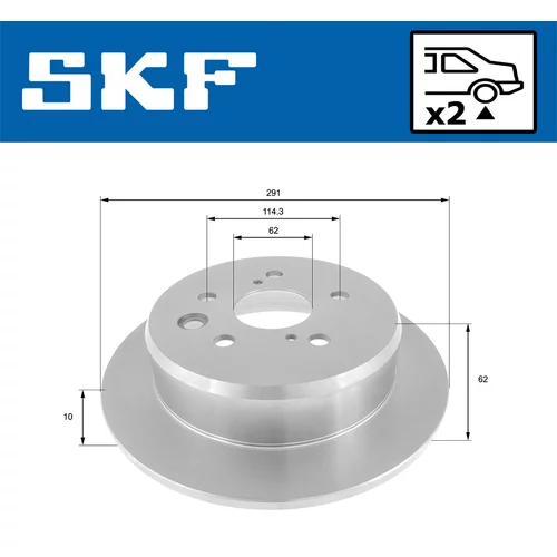Brzdový kotúč VKBD 90601 S2 /SKF/ - obr. 1