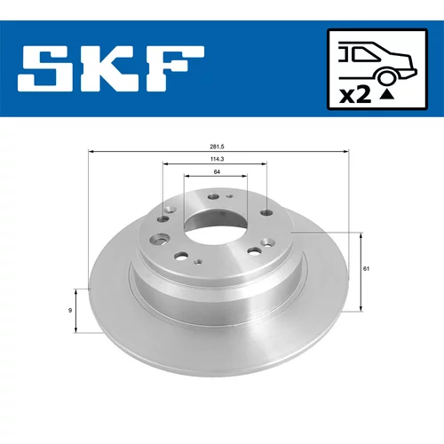 Brzdový kotúč VKBD 90621 S2 /SKF/ - obr. 1