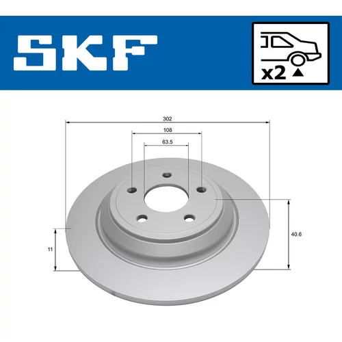Brzdový kotúč VKBD 91204 S2 /SKF/ - obr. 1