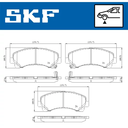 Sada brzdových platničiek kotúčovej brzdy VKBP 80233 A /SKF/ - obr. 1