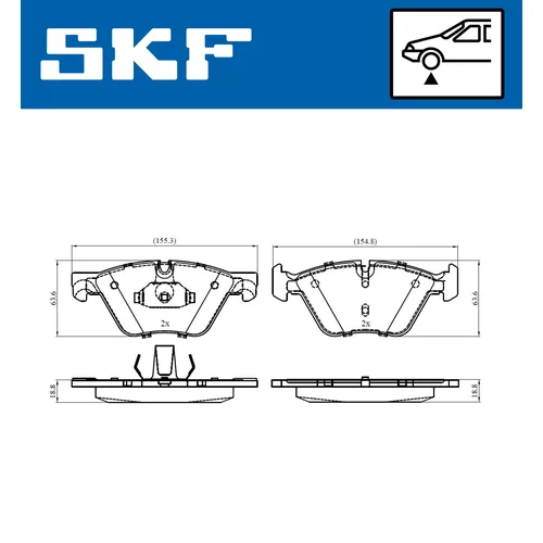 Sada brzdových platničiek kotúčovej brzdy VKBP 80246 /SKF/ - obr. 1