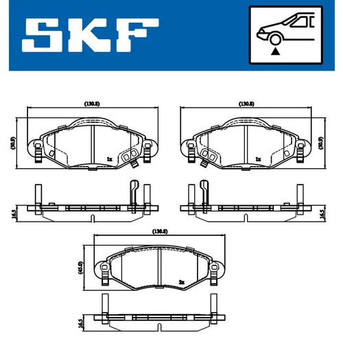 Sada brzdových platničiek kotúčovej brzdy VKBP 80383 A /SKF/ - obr. 1