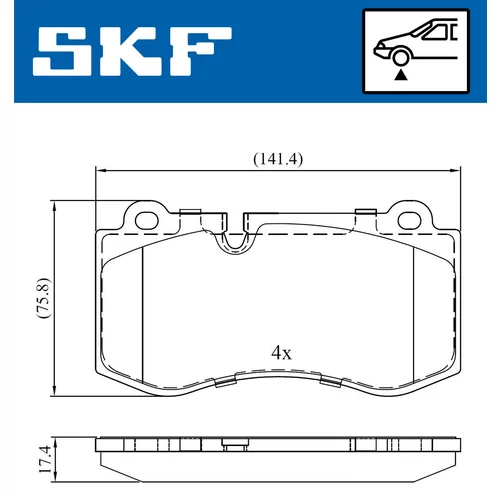 Sada brzdových platničiek kotúčovej brzdy VKBP 80549 /SKF/ - obr. 1