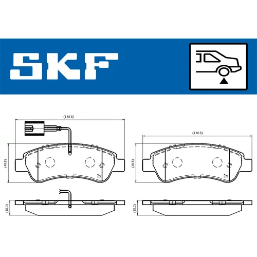 Sada brzdových platničiek kotúčovej brzdy VKBP 90035 E /SKF/ - obr. 6