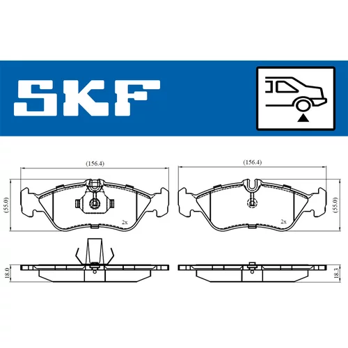 Sada brzdových platničiek kotúčovej brzdy VKBP 90362 /SKF/ - obr. 1