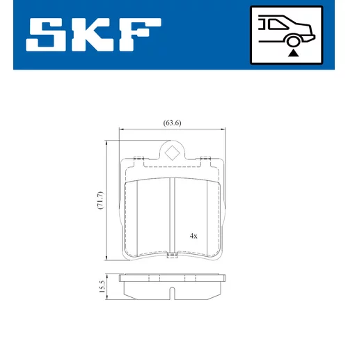 Sada brzdových platničiek kotúčovej brzdy VKBP 90434 /SKF/ - obr. 1