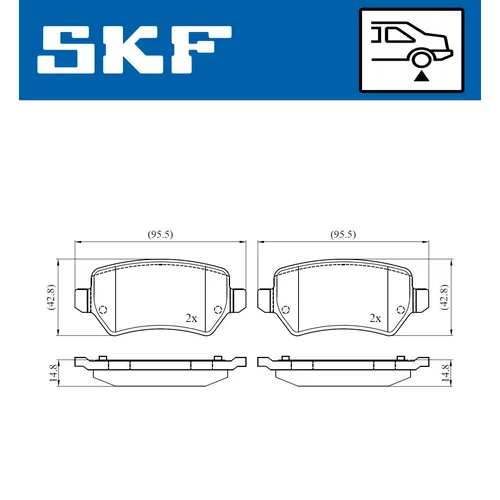 Sada brzdových platničiek kotúčovej brzdy VKBP 90453 /SKF/ - obr. 1