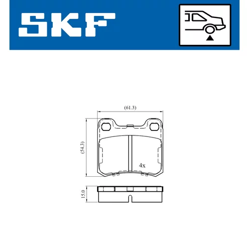 Sada brzdových platničiek kotúčovej brzdy VKBP 90501 /SKF/ - obr. 5