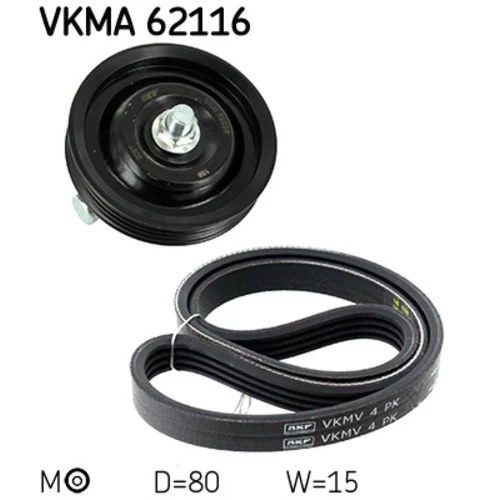 Ozubený klinový remeň - Sada VKMA 62116 /SKF/ - obr. 1
