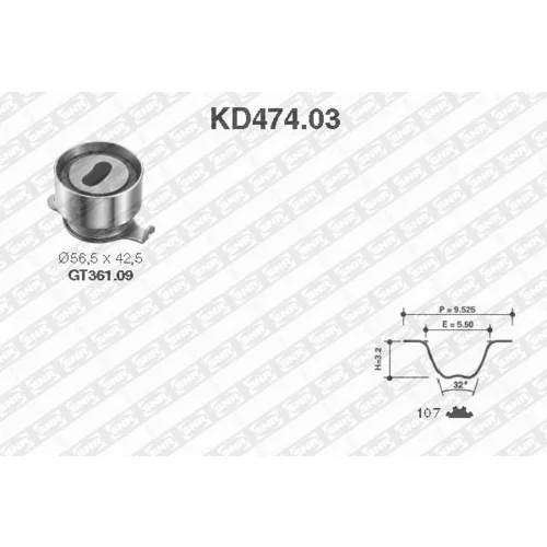 Sada ozubeného remeňa SNR KD474.03