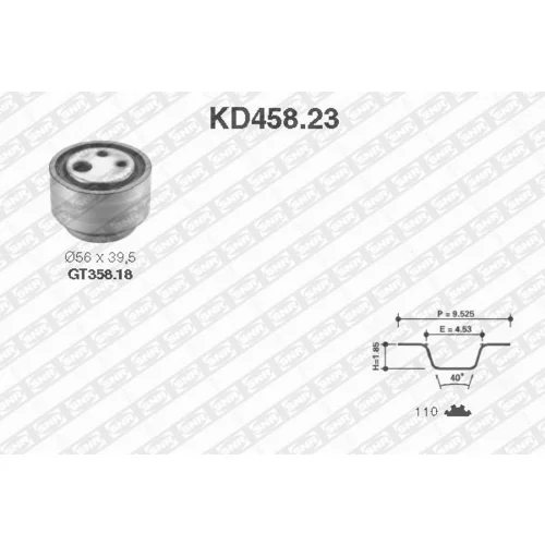 Sada ozubeného remeňa SNR KD458.23