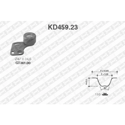 Sada ozubeného remeňa SNR KD459.23
